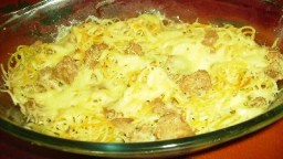 Recepta de cuina de Spaguettis amb tonyina gratinats